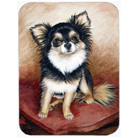 Carolines Treasures Carolines Treasures MH1035LCB Chihuahua Long Hair Glass Cutting Board; Large MH1035LCB